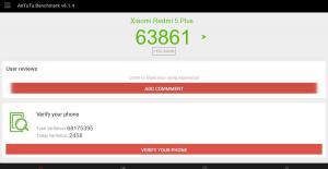 Результат Xiaomi Redmi 5 Plus в тесте Antutu Результат Xiaomi Redmi 5 Plus в тесте Antutu