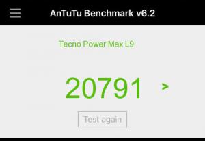 Результат Tecno Power Max L9 в тесте Antutu Результат Tecno Power Max L9 в тесте Antutu