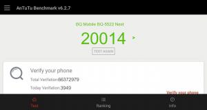 Результат BQ Mobile BQ-5522 Next в тесте Antutu Результат BQ Mobile BQ-5522 Next в тесте Antutu