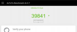 Результат QMobile E3 Dual в тесте Antutu Результат QMobile E3 Dual в тесте Antutu