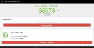 Результат Samsung Galaxy J4 (2018) в тесте Antutu Результат Samsung Galaxy J4 (2018) в тесте Antutu