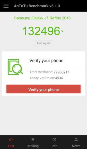 Результат Samsung Galaxy J7 Refine 2018 в тесте Antutu Результат Samsung Galaxy J7 Refine 2018 в тесте Antutu