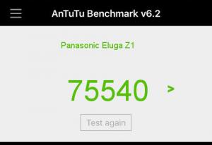 Результат Panasonic Eluga Z1 в тесте Antutu Результат Panasonic Eluga Z1 в тесте Antutu