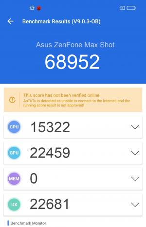 Результат Asus ZenFone Max Shot в тесте Antutu Результат Asus ZenFone Max Shot в тесте Antutu