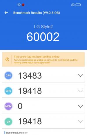 Результат LG Style2 в тесте Antutu Результат LG Style2 в тесте Antutu