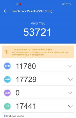 Результат Vivo Y90 в тесте Antutu Результат Vivo Y90 в тесте Antutu