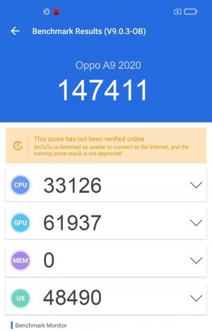 Результат Oppo A9 2020 в тесте Antutu Результат Oppo A9 2020 в тесте Antutu
