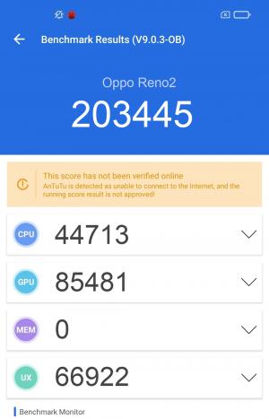 Результат Oppo Reno2 в тесте Antutu Результат Oppo Reno2 в тесте Antutu