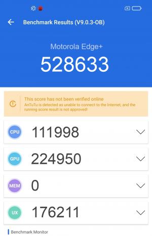 Результат Motorola Edge+ в тесте Antutu Результат Motorola Edge+ в тесте Antutu