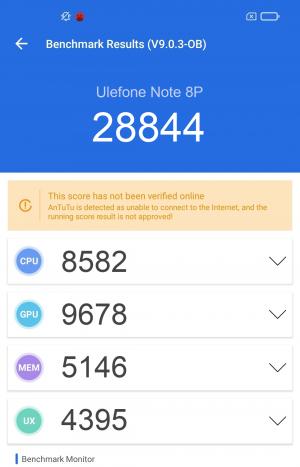 Результат Ulefone Note 8P в тесте Antutu Результат Ulefone Note 8P в тесте Antutu