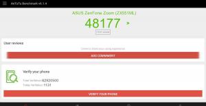 Результат ASUS ZenFone Zoom (ZX551ML) в тесте Antutu Результат ASUS ZenFone Zoom (ZX551ML) в тесте Antutu