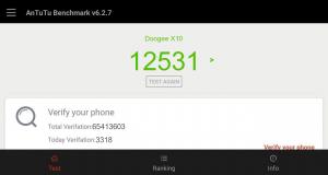 Результат Doogee X10 в тесте Antutu Результат Doogee X10 в тесте Antutu