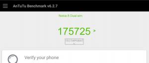 Результат Nokia 8 Dual sim в тесте Antutu Результат Nokia 8 Dual sim в тесте Antutu