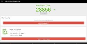 Результат Acer Liquid Z630 в тесте Antutu Результат Acer Liquid Z630 в тесте Antutu
