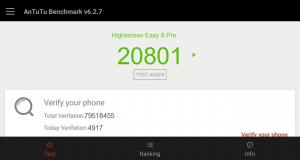 Результат Highscreen Easy S Pro в тесте Antutu Результат Highscreen Easy S Pro в тесте Antutu
