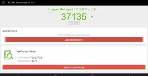 Результат Huawei Mediapad T2 10.0 Pro LTE в тесте Antutu Результат Huawei Mediapad T2 10.0 Pro LTE в тесте Antutu
