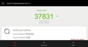 Результат Alcatel Idol 5 в тесте Antutu Результат Alcatel Idol 5 в тесте Antutu