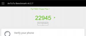 Результат Fly FS521 Power Plus 1 в тесте Antutu Результат Fly FS521 Power Plus 1 в тесте Antutu