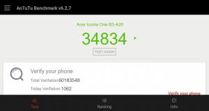 Результат Acer Iconia One B3-A20 в тесте Antutu Результат Acer Iconia One B3-A20 в тесте Antutu