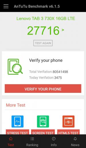 Результат Lenovo TAB 3 730X 16GB LTE в тесте Antutu Результат Lenovo TAB 3 730X 16GB LTE в тесте Antutu