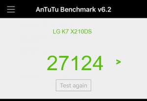 Результат LG K7 X210DS в тесте Antutu Результат LG K7 X210DS в тесте Antutu