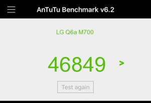 Результат LG Q6a M700 в тесте Antutu Результат LG Q6a M700 в тесте Antutu