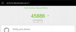 Результат ASUS Zenfone 3 Max (ZC553KL) в тесте Antutu Результат ASUS Zenfone 3 Max (ZC553KL) в тесте Antutu