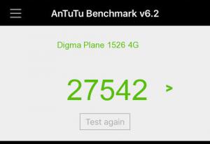 Результат Digma Plane 1526 4G в тесте Antutu Результат Digma Plane 1526 4G в тесте Antutu