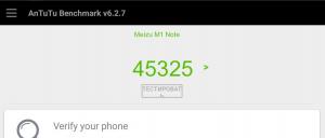 Результат Meizu M1 Note в тесте Antutu Результат Meizu M1 Note в тесте Antutu