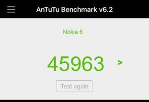 Результат Nokia 6 в тесте Antutu Результат Nokia 6 в тесте Antutu