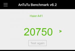 Результат Haier A41 в тесте Antutu Результат Haier A41 в тесте Antutu