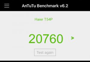 Результат Haier T54P в тесте Antutu Результат Haier T54P в тесте Antutu