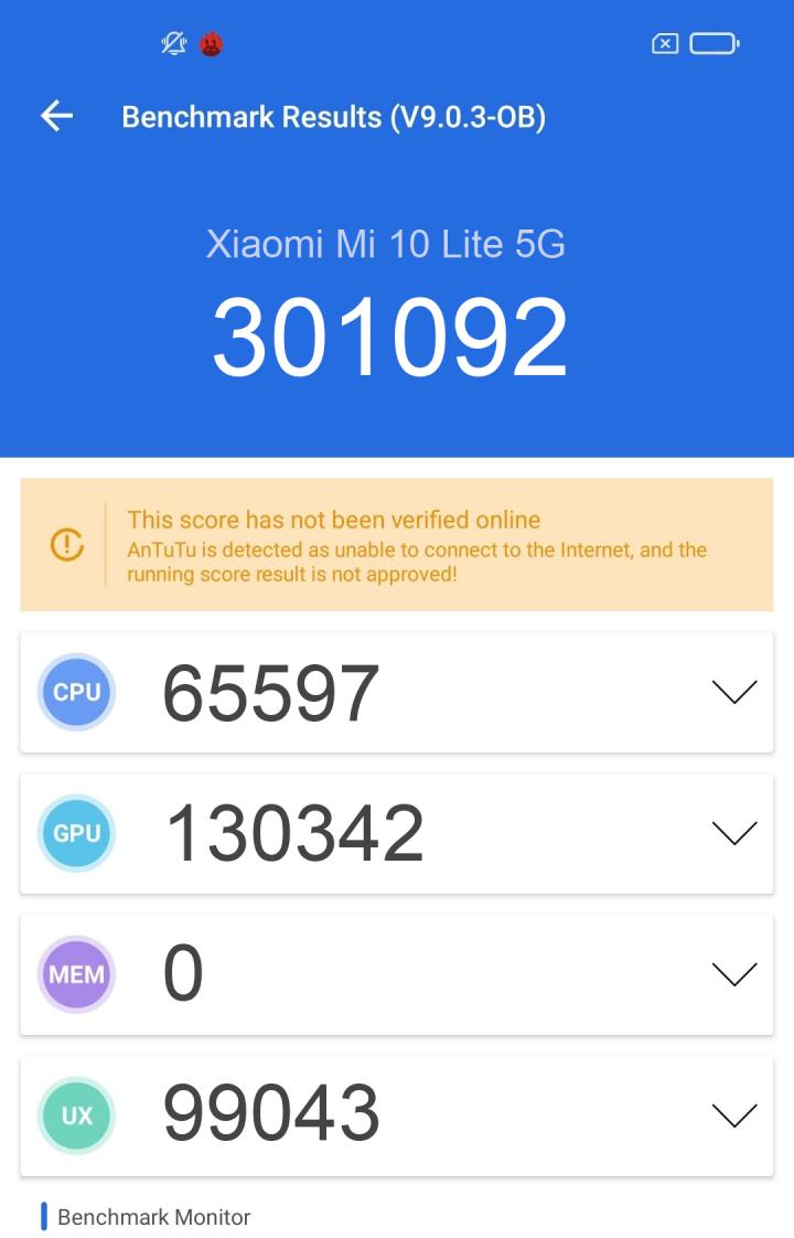 mi 10 5g antutu score