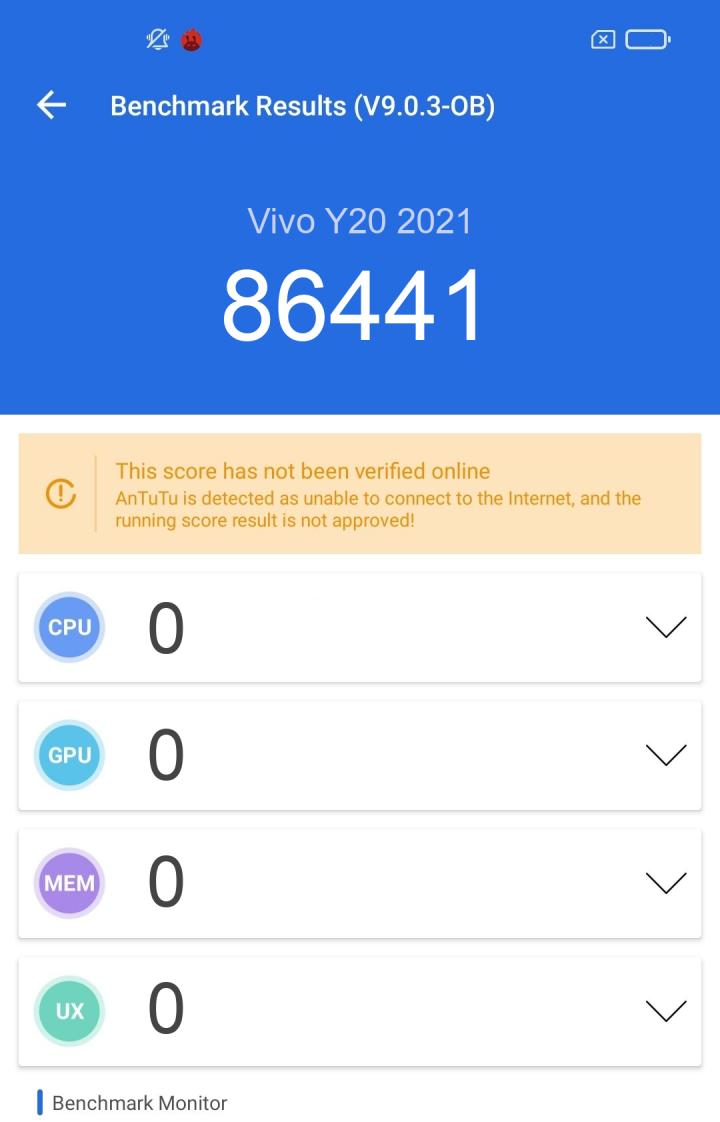 vivo y20 2021 antutu score