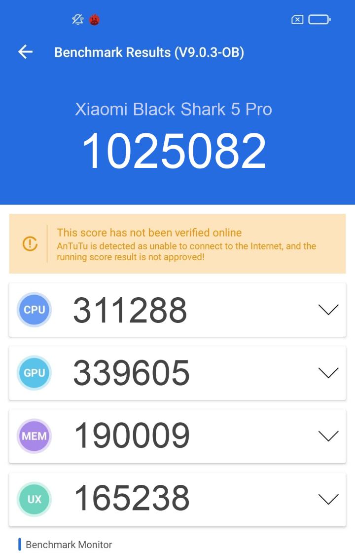 black shark 5 pro antutu score