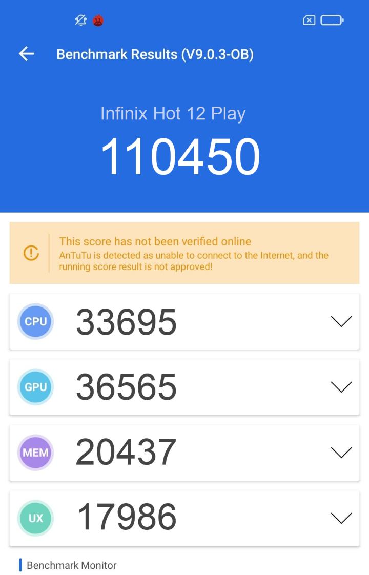 hot 12 play antutu score