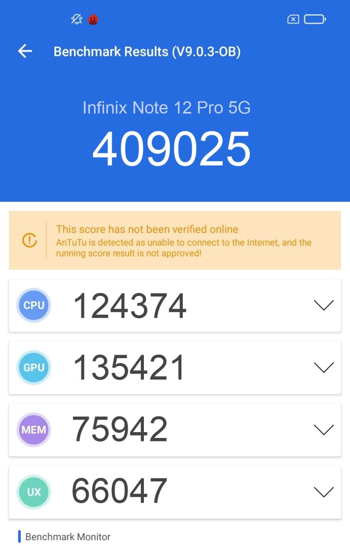 antutu infinix note 12 pro 5g