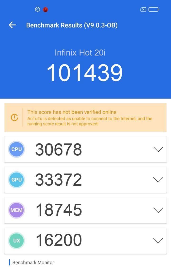 infinix hot 20i antutu