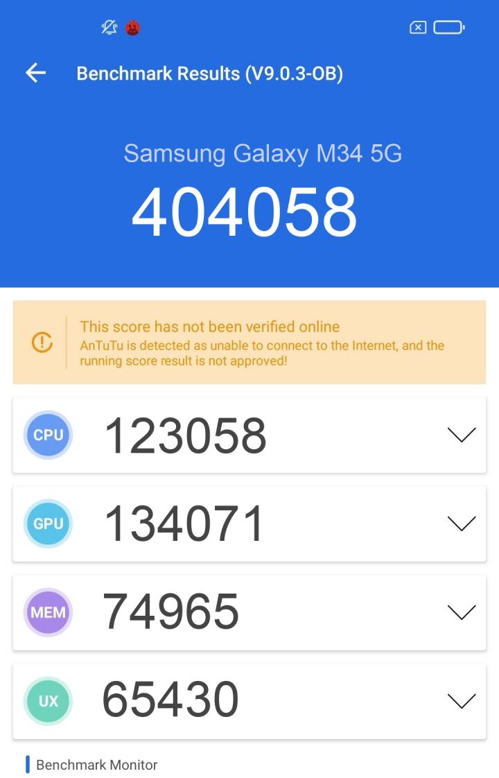 Samsung Galaxy M34 5G Antutu результаты теста. Proshivkis.ru